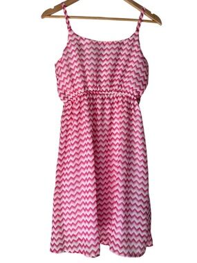 5th & Love Pink & White Chevron Dress NEW lined polyester medium